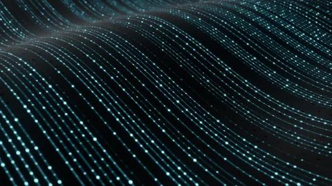 Abstract image of waving and blinking lights. Stock Illustration