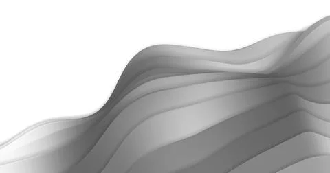 Abstract image of wavy lines in gray gradient tones. Vector illustration . Illustrazione stock