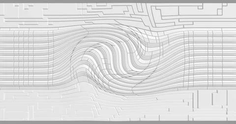 Abstract image of wavy rectangles in light colors. Hi-Fi elements. Vector i.. Illustrazione stock