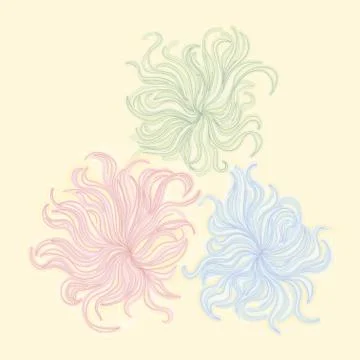 Abstract imaginary flowers. Stock Illustration
