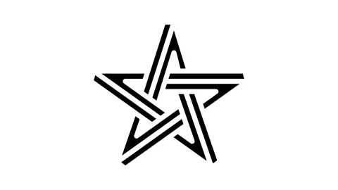 Abstract impossible geometric shape glyph icon animation Stock Footage 224820187