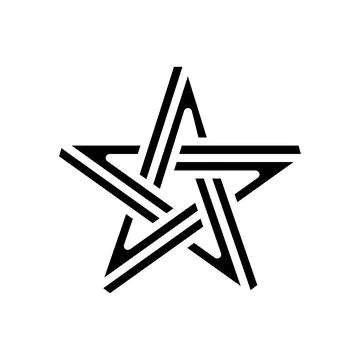 Abstract impossible geometric shape glyph icon vector illustration Stock Illustration