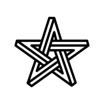 Abstract impossible geometric shape line icon vector illustration Stock Illustration