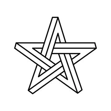 Abstract impossible geometric shape line icon vector illustration 库存插图