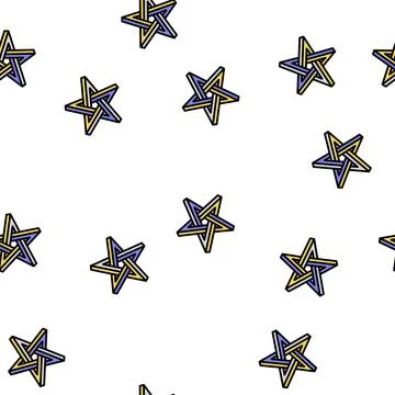 Abstract impossible geometric shape vector seamless pattern Stock Illustration