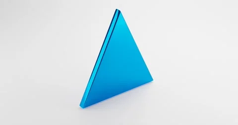 Abstract impossible triangle shine blue and white. 3D Illustration Stock Footage 172161521