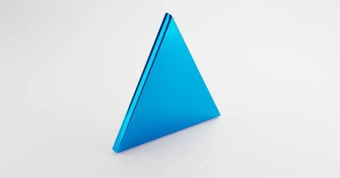 Abstract impossible triangle shine blue and white. 3D Illustration JPEG Illustrazione stock