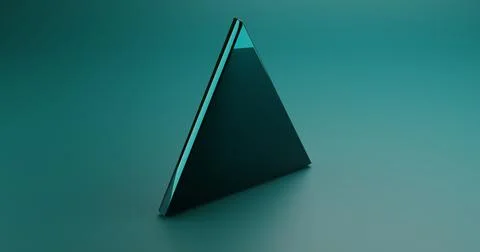 Abstract impossible triangle shine green. 3D Illustration JPEG Illustrazione stock