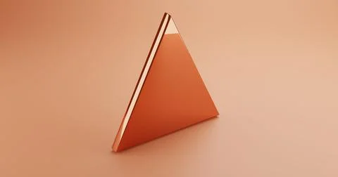 Abstract impossible triangle shine orange. 3D Illustration JPEG Illustrazione stock