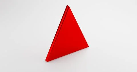 Abstract impossible triangle shine red and white. 3D Illustration JPEG Illustrazione stock