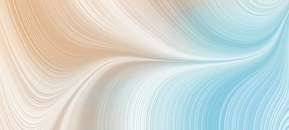 Abstract inconspicuous header with elegant abstract waves illustration with.. Stock Illustration