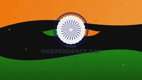 Abstract indian independence day background with tricolor flag design motio.. Stock-Footage 341292333
