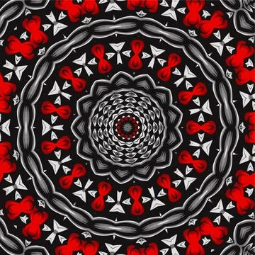 Abstract indian pattern with mandalas vector background 스톡 일러스트