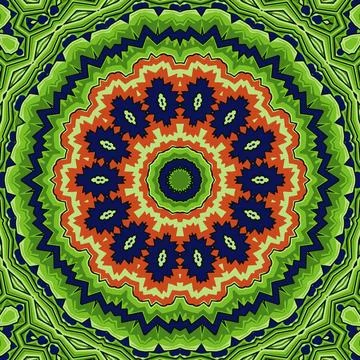 Abstract indian pattern with mandalas vector background Stock Illustration
