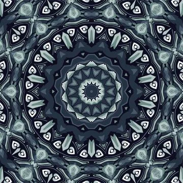 Abstract indian pattern with mandalas vector background Stock Illustration