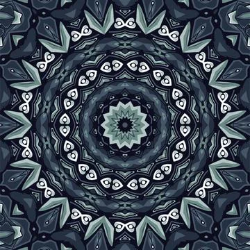Abstract indian pattern with mandalas vector background Stock Illustration
