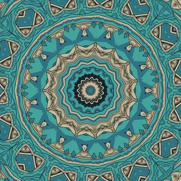 Abstract indian pattern with mandalas vector background Stock Illustration