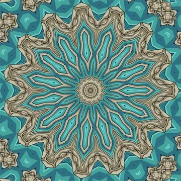 Abstract indian pattern with mandalas vector background Stock Illustration