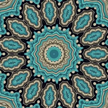 Abstract indian pattern with mandalas vector background イラスト素材