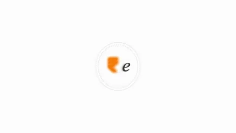 Abstract Indian rupee symbol and letter e rotating on white background moti.. Vídeo Stock 343249161