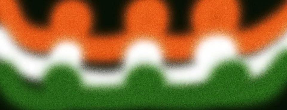 Abstract Indian Tricolor Wavy Pattern Background with Saffron Stock Illustration