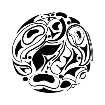 Abstract indigenous ornament Stock Illustration
