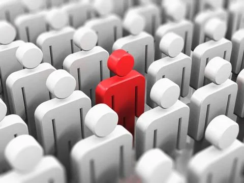 Abstract individuality concept Illustrazione stock