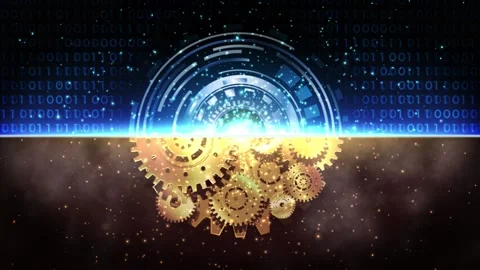 Abstract industrial concept. A visual metaphor of industry’s evolution 4K video Stock-Footage 314469367