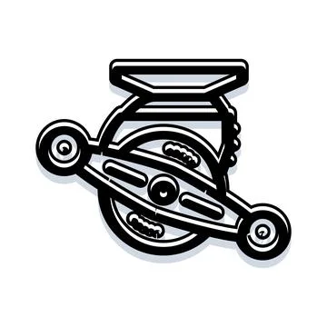 Abstract industrial machine mechanism component rotating Stock Illustration