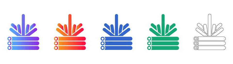 Abstract Industrial Process Icons Set Stockillustratie