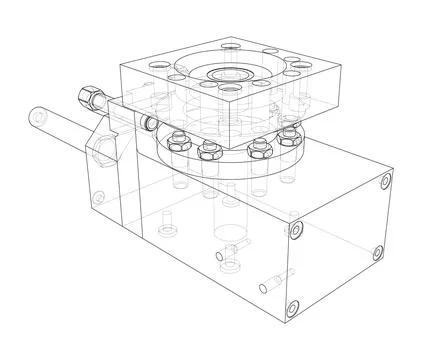 Abstract industry object concept Illustrazione stock