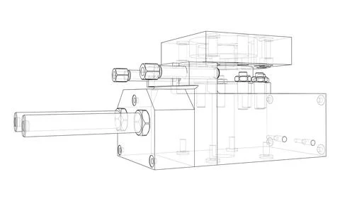 Abstract industry object concept Illustrazione stock