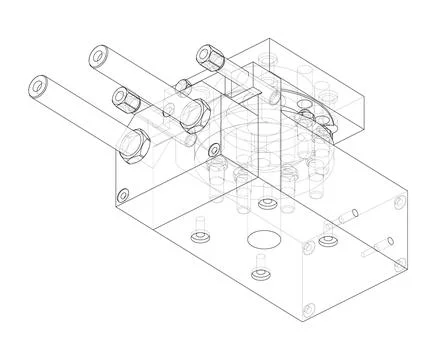 Abstract industry object concept Illustrazione stock