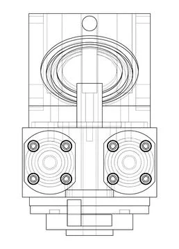 Abstract industry object concept Stock Illustration