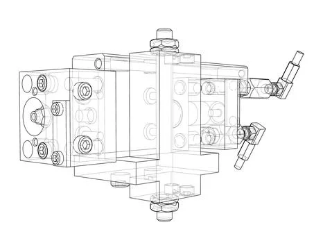 Abstract industry object concept Stock Illustration