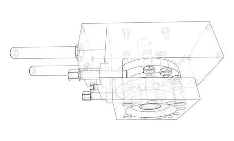 Abstract industry object concept Illustrazione stock