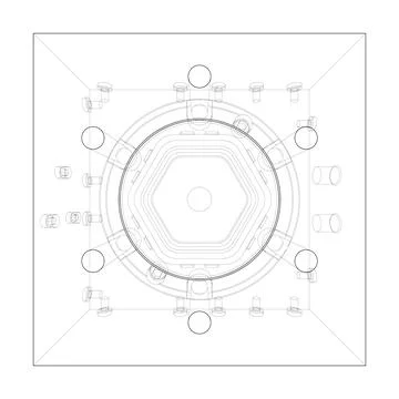 Abstract industry object concept Stock Illustration