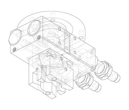 Abstract industry object concept 库存插图