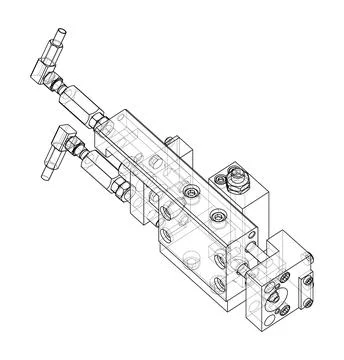 Abstract industry object concept Illustrazione stock