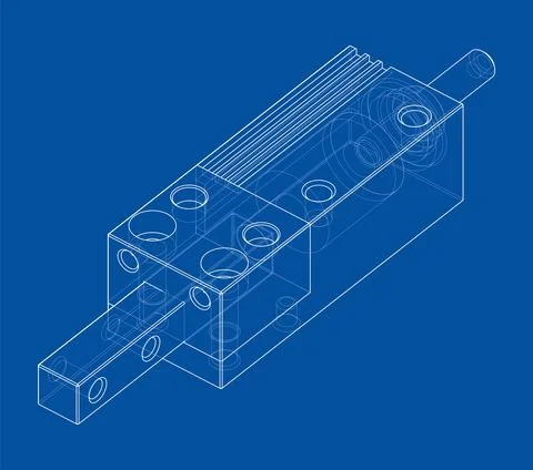 Abstract industry object concept. Vector Illustrazione stock
