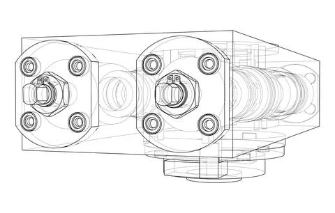 Abstract industry object concept. Vector Illustrazione stock