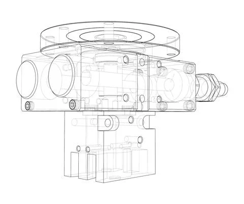 Abstract industry object concept. Vector Stock Illustration