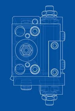 Abstract industry object concept. Vector Illustrazione stock