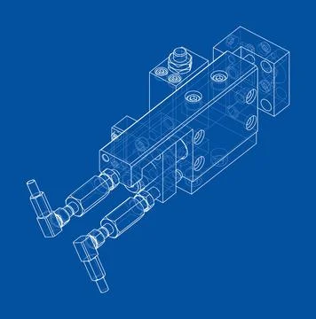 Abstract industry object concept. Vector 库存插图