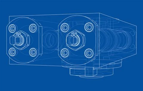 Abstract industry object concept. Vector Illustrazione stock