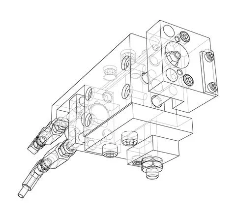 Abstract industry object concept. Vector Stock Illustration