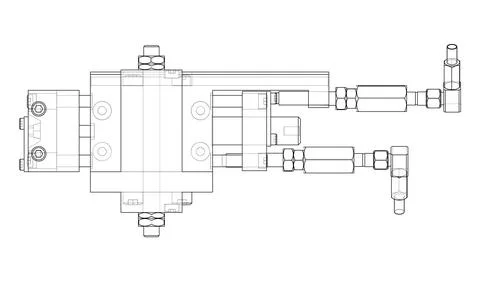 Abstract industry object concept. Vector Illustrazione stock