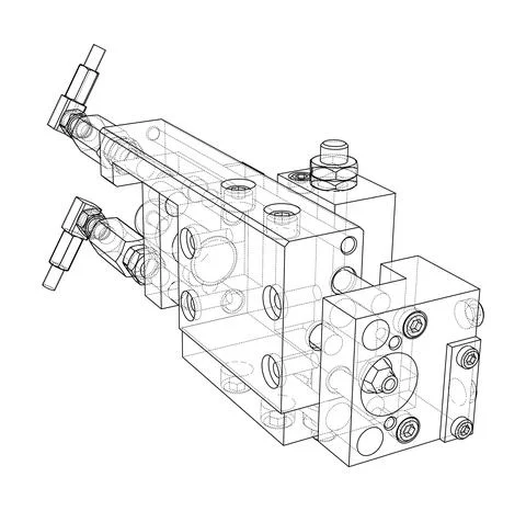 Abstract industry object concept. Vector Stock Illustration
