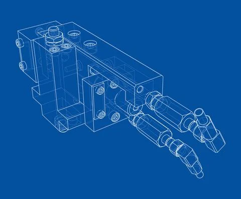 Abstract industry object concept. Vector Illustrazione stock