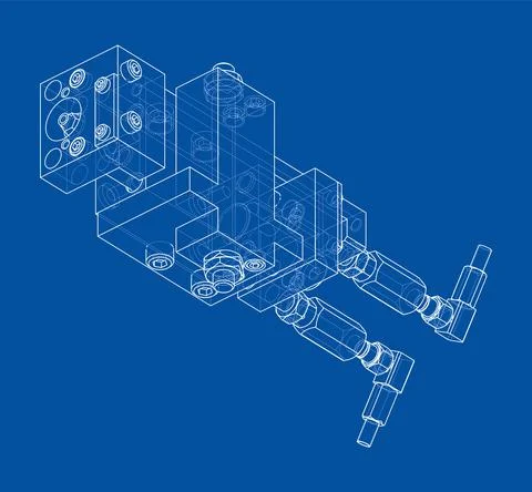 Abstract industry object concept. Vector Illustrazione stock